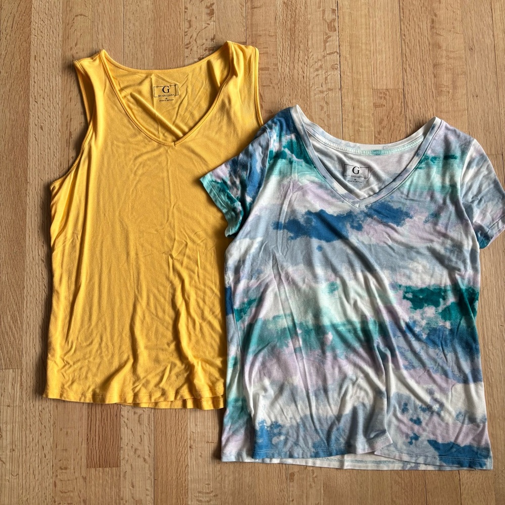 Bundle! G by Giuliana Women's Yellow and Multicolor Tops